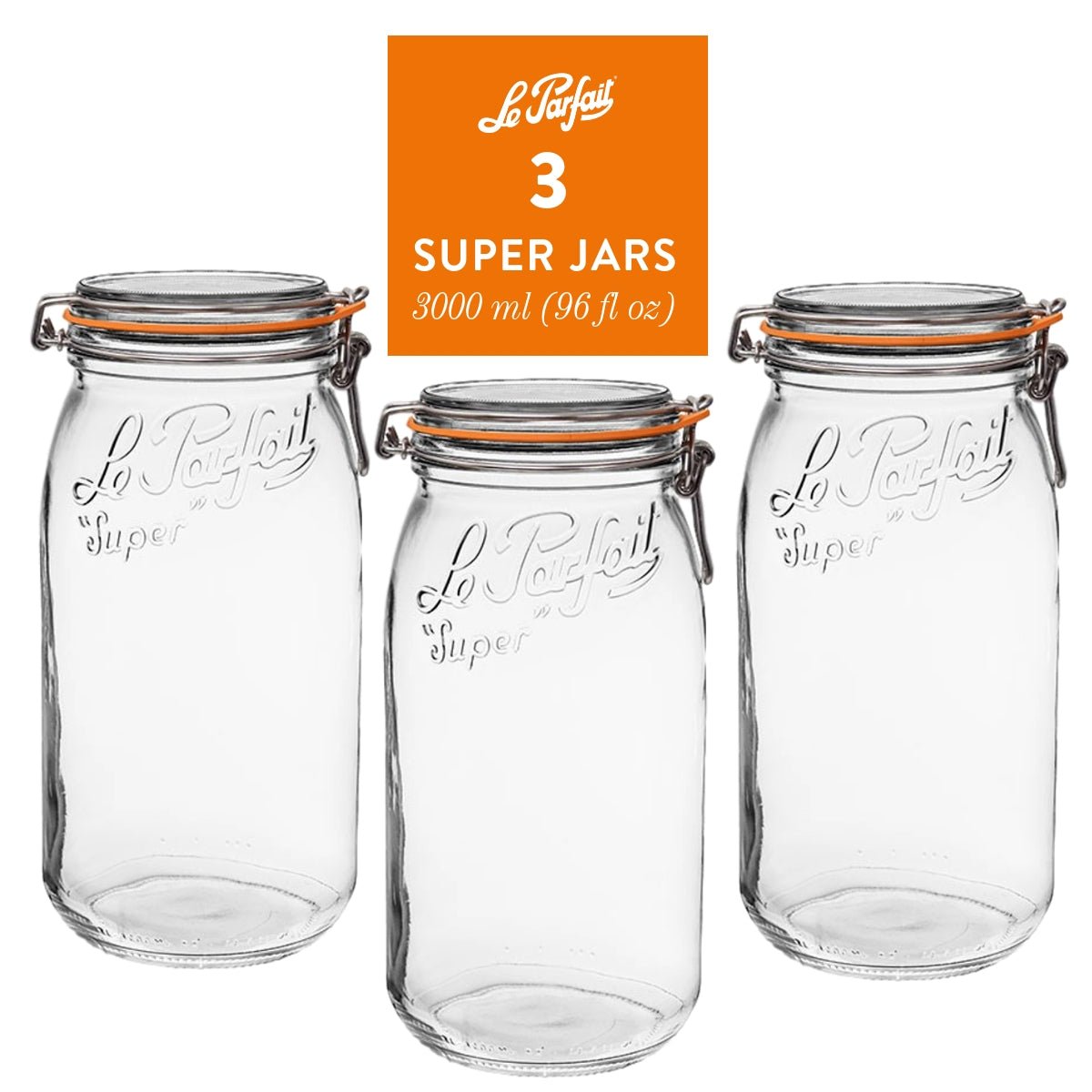Glass Jars With Stainless Wire-Bail Clamp Lid