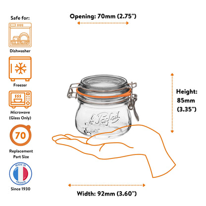 Glass Jars With Stainless Wire-Bail Clamp Lid