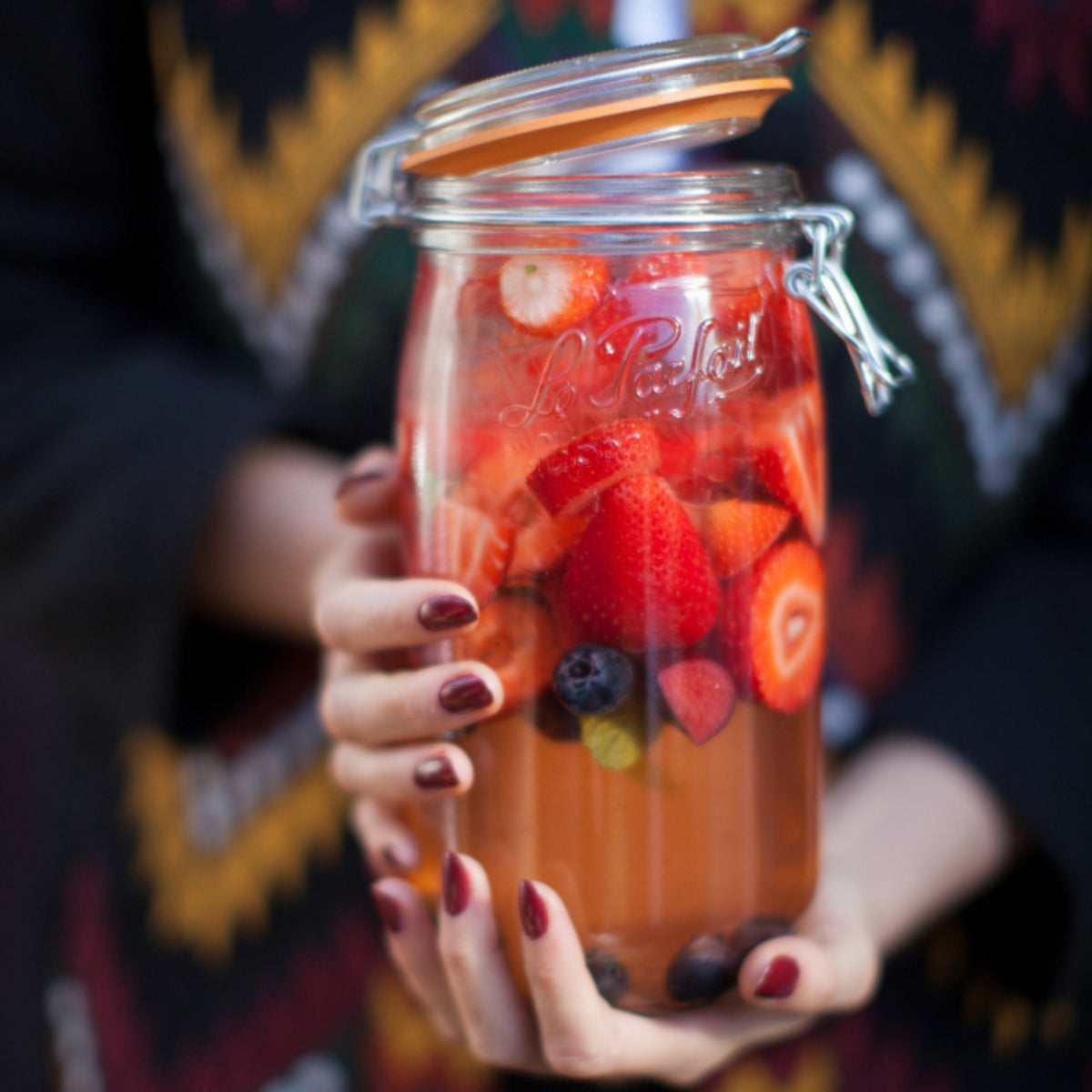 Glass Jars With Stainless Wire-Bail Clamp Lid