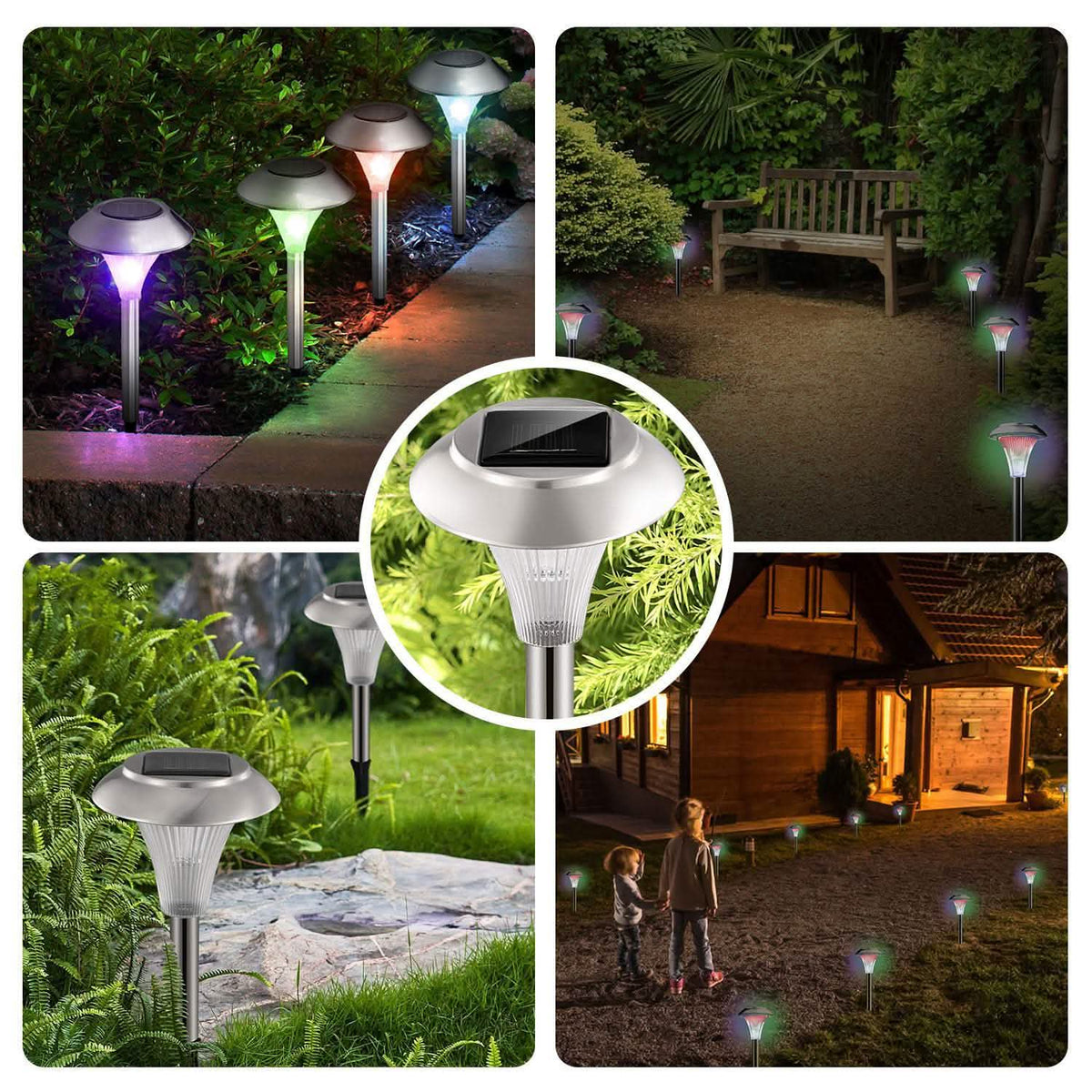 Assorted Color Landscape Solar Lamps