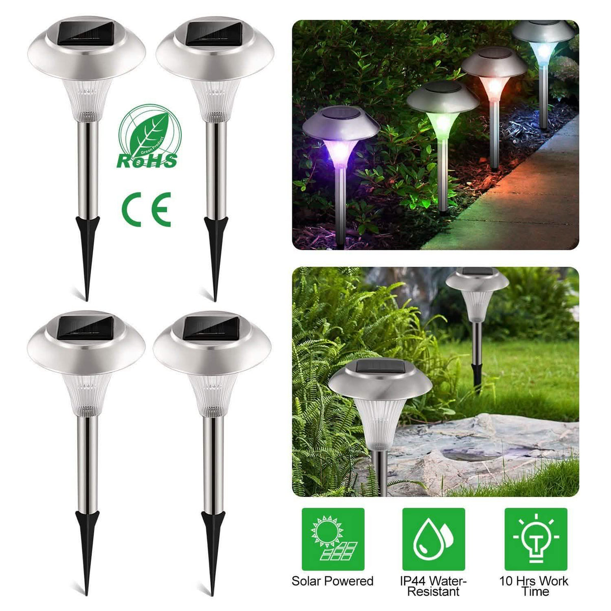 Assorted Color Landscape Solar Lamps