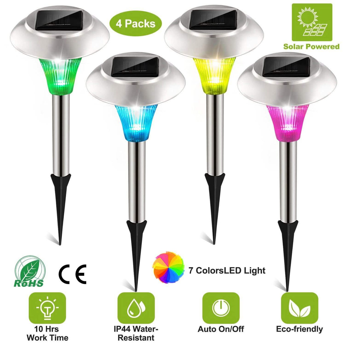 Assorted Color Landscape Solar Lamps