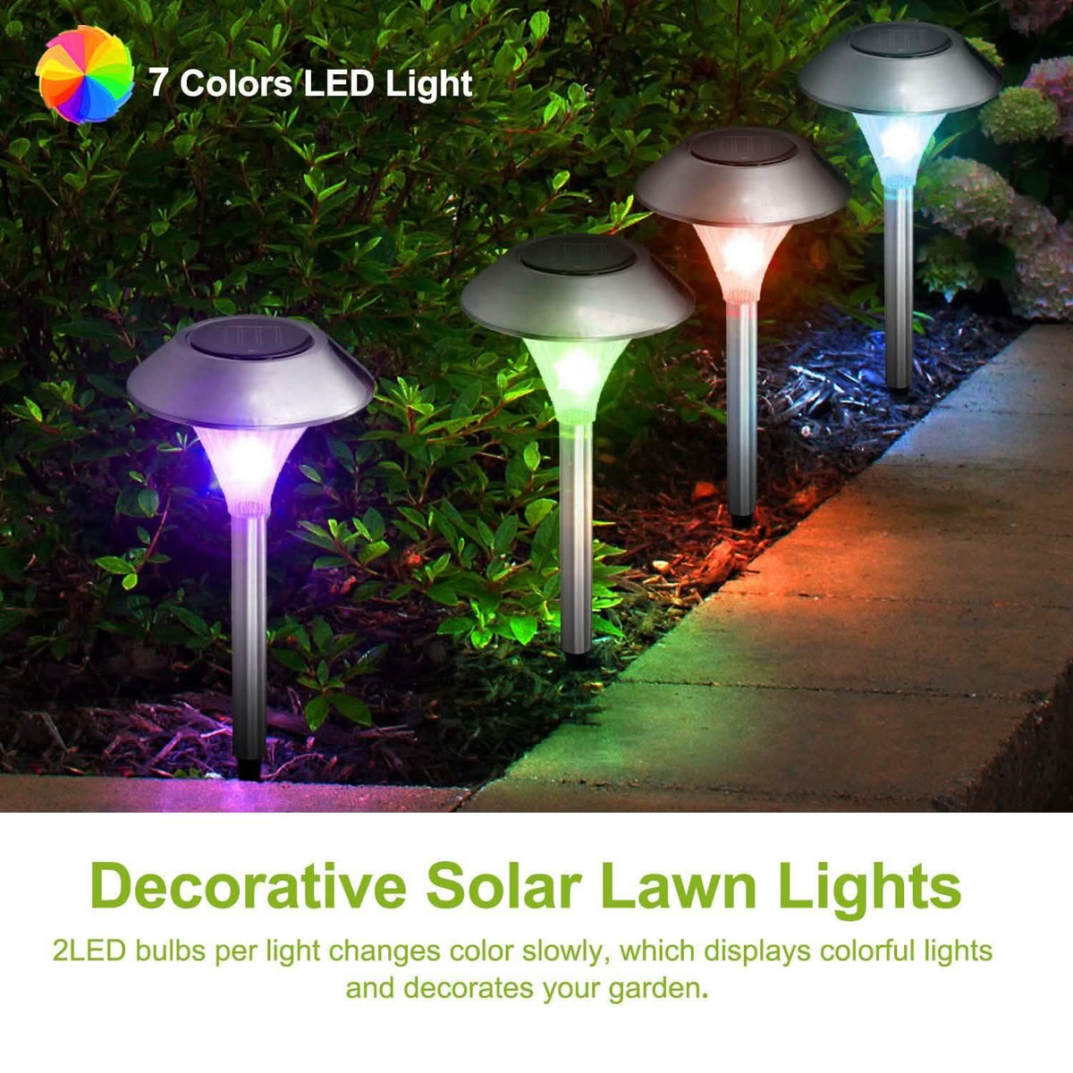 Assorted Color Landscape Solar Lamps