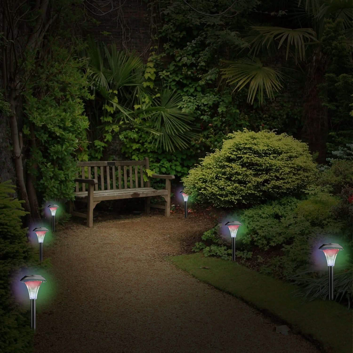Assorted Color Landscape Solar Lamps