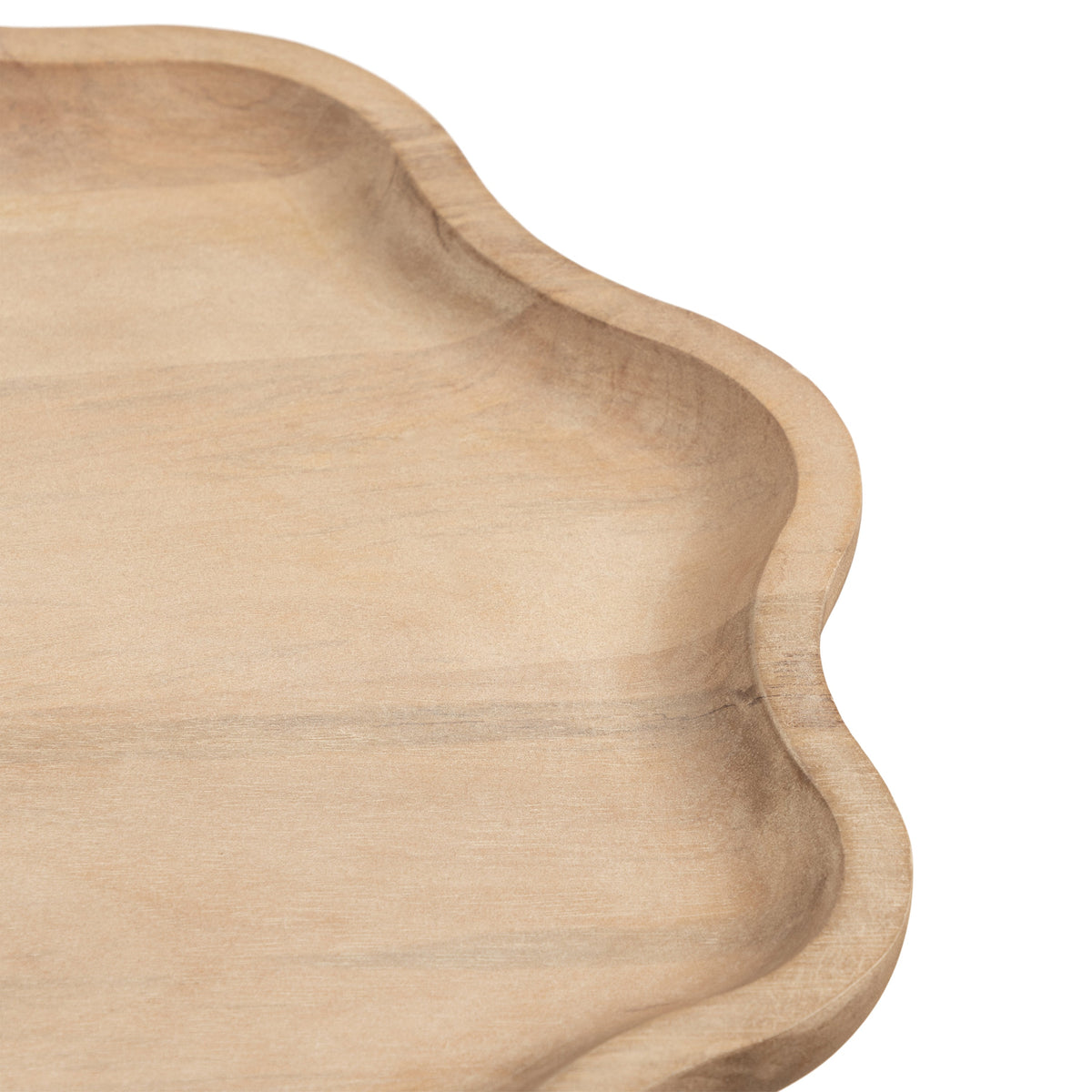 Scallop Wood Side Table