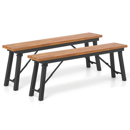 Outdoor Dining Table And Benches