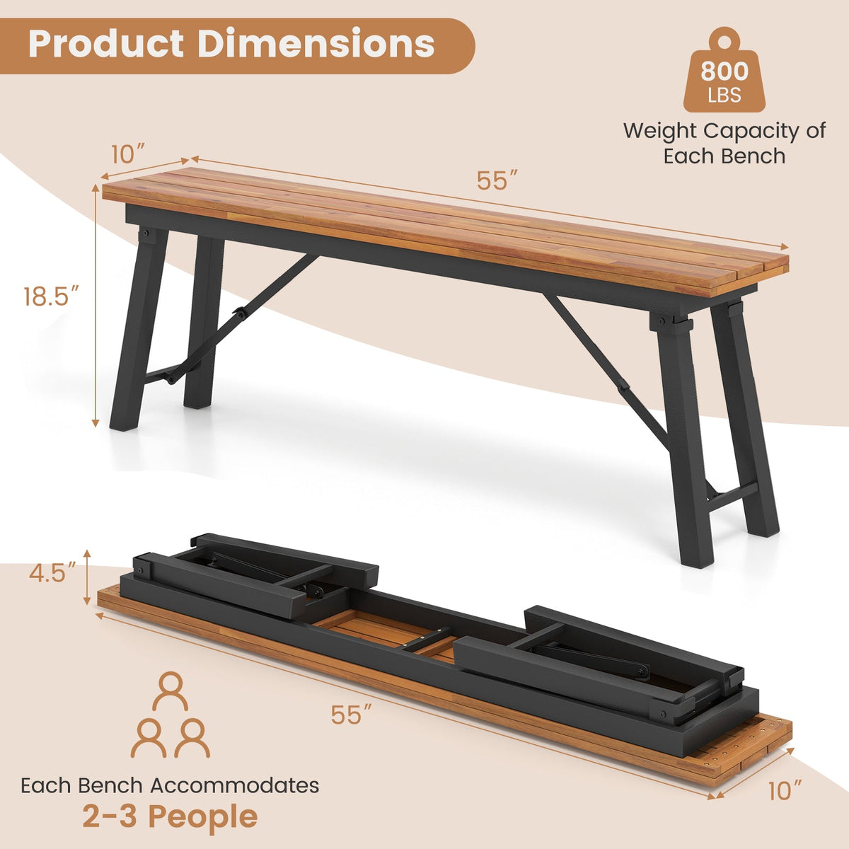 Outdoor Dining Table And Benches