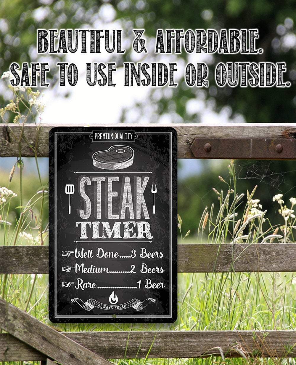 Steak Timer - Metal Sign