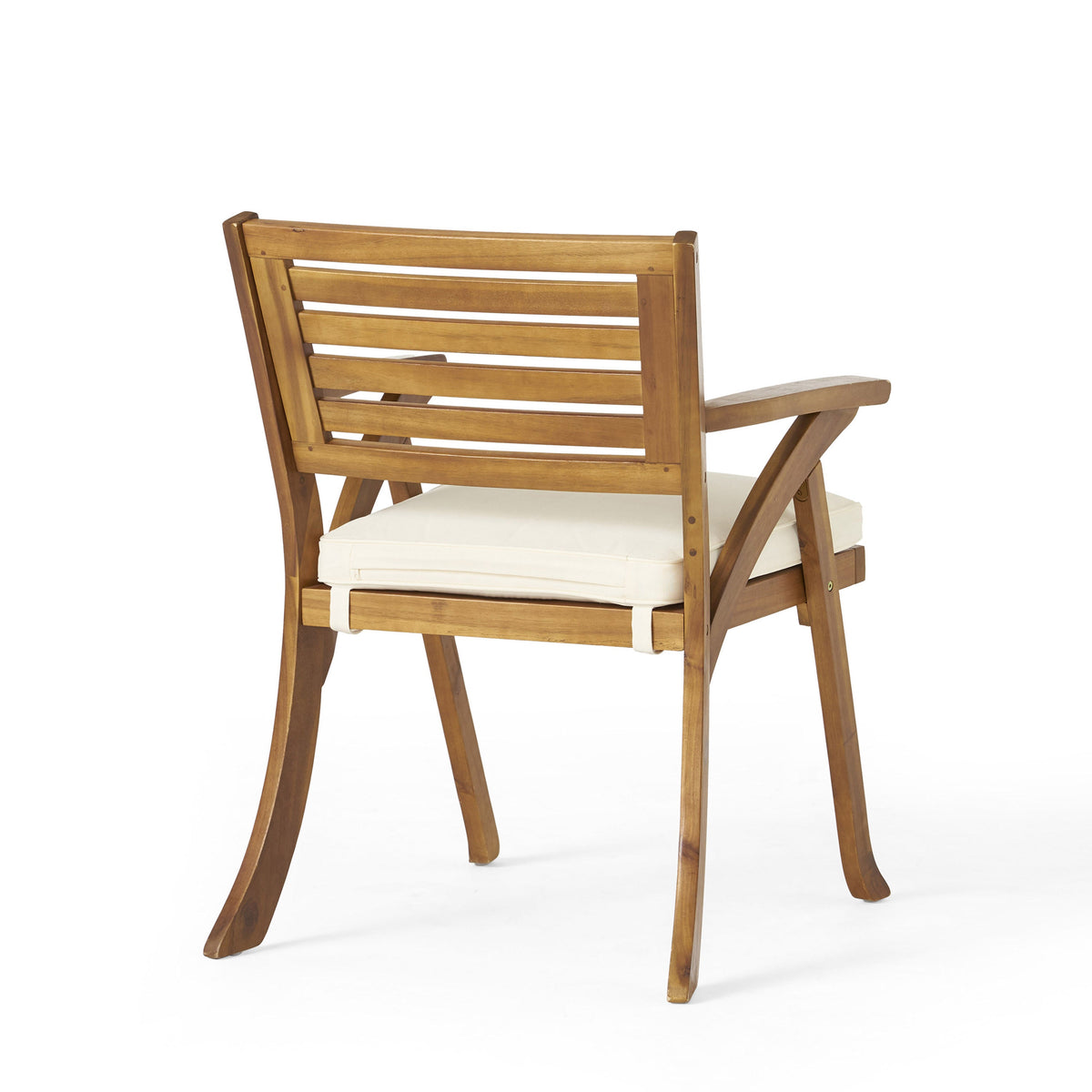 3 Pieces Wood Dining Set With Cushions
