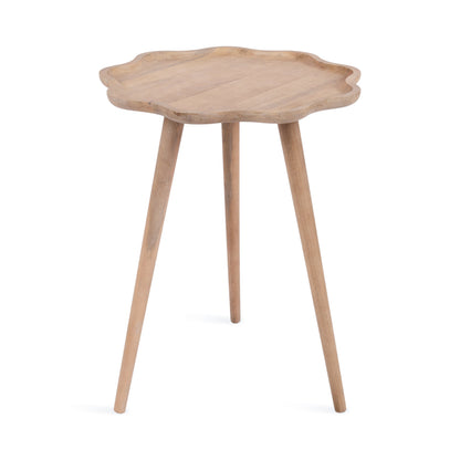 Scallop Wood Side Table