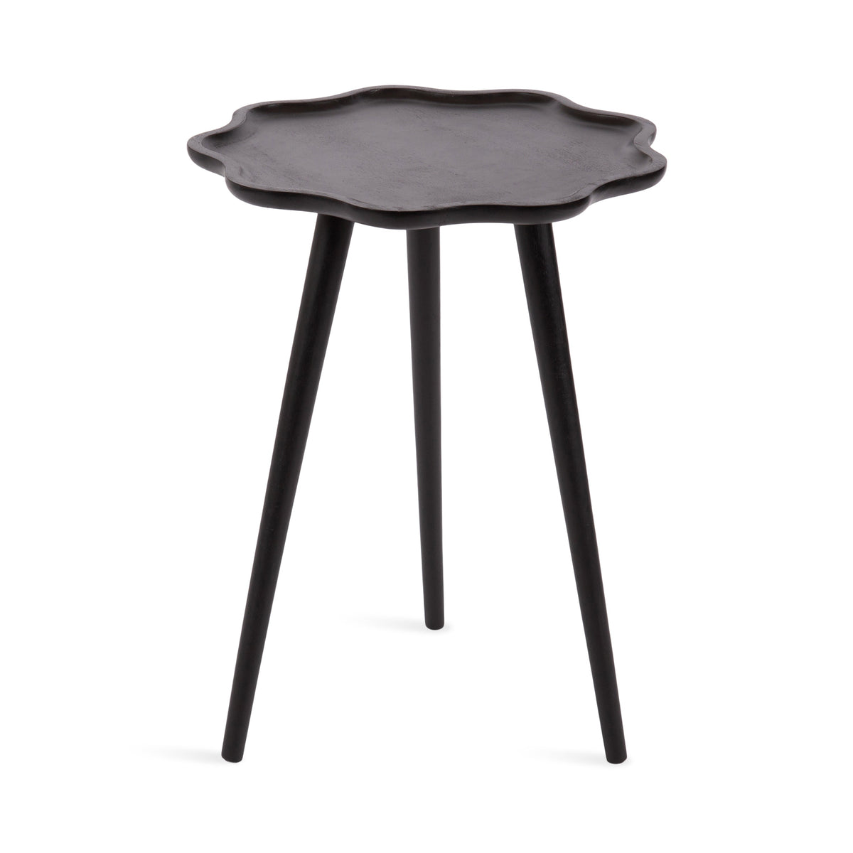 Scallop Wood Side Table