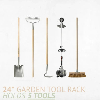 Wall-Mounted Garden Tool Rack