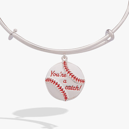 "You're A Catch" Baseball Charm Bangle