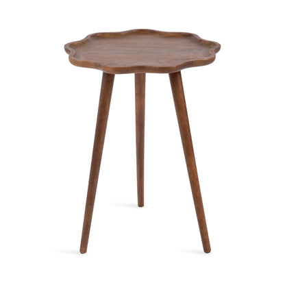 Scallop Wood Side Table