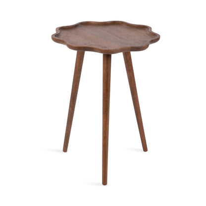Scallop Wood Side Table